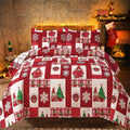 Christmas Quilt Set Queen Size by Jessy Home - Red Plaid