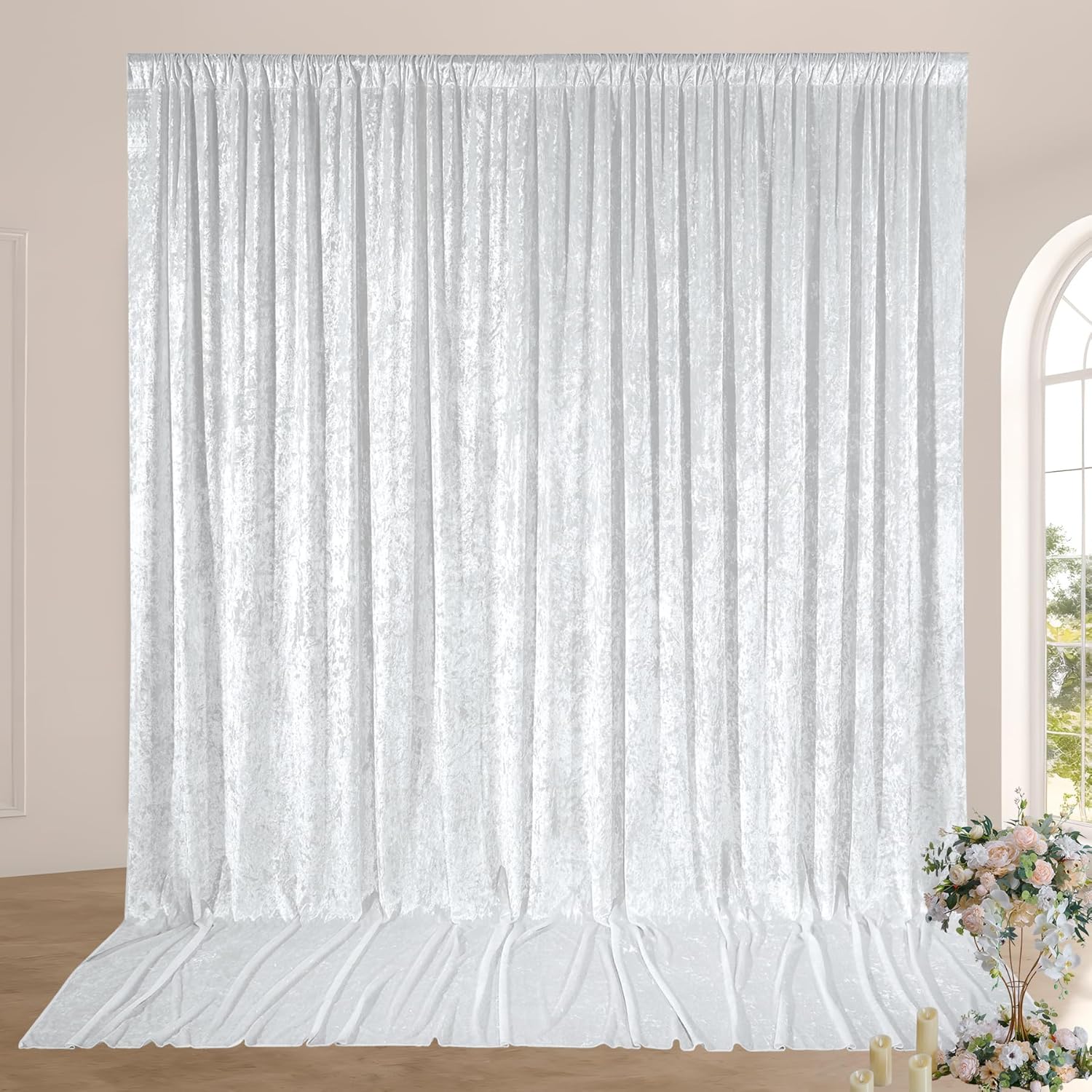 Premium White Velvet Curtains: Wrinkle-Free Luxury
