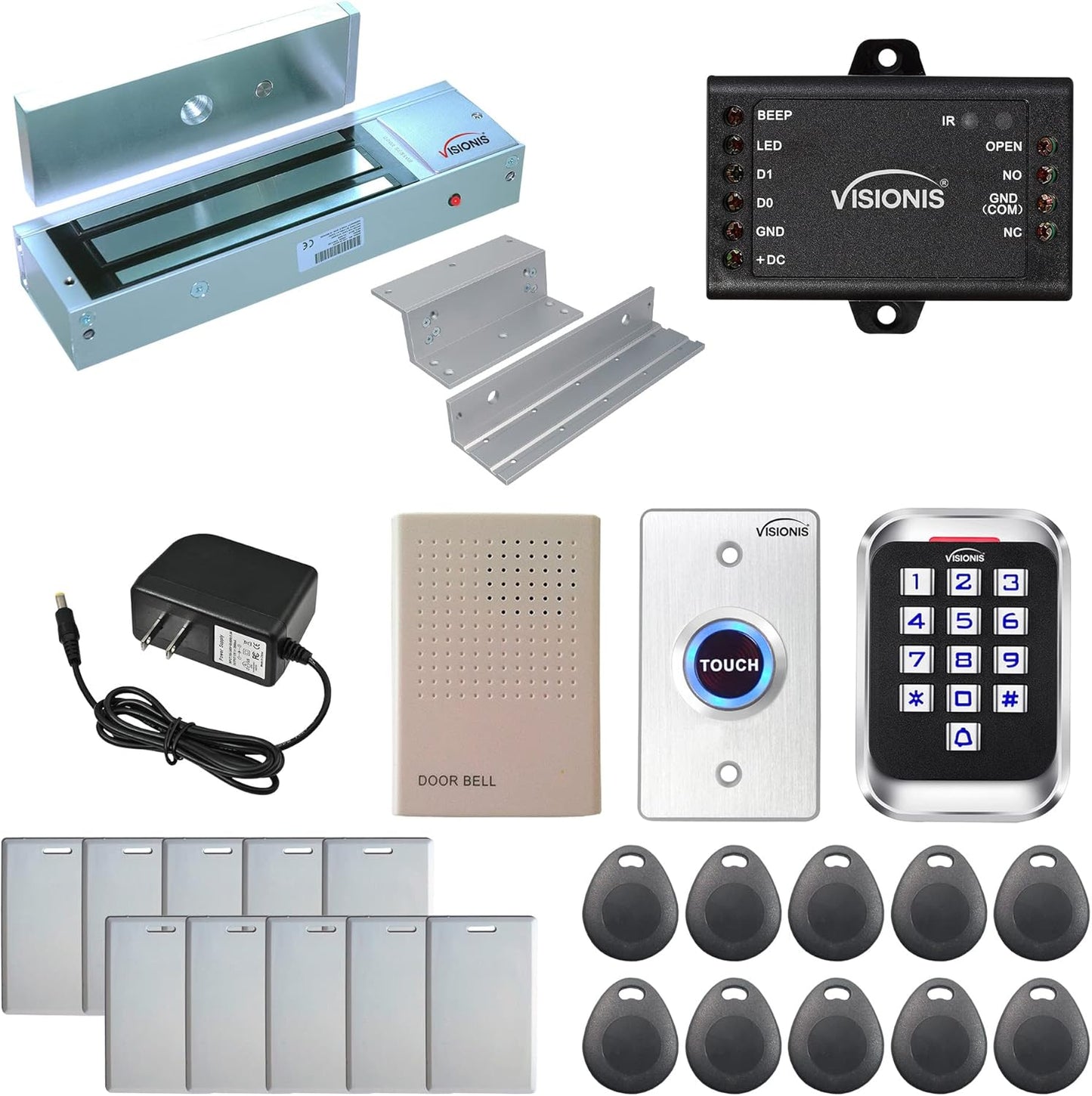 One Door Access Control Kit with 1200lbs Maglock and Keypad