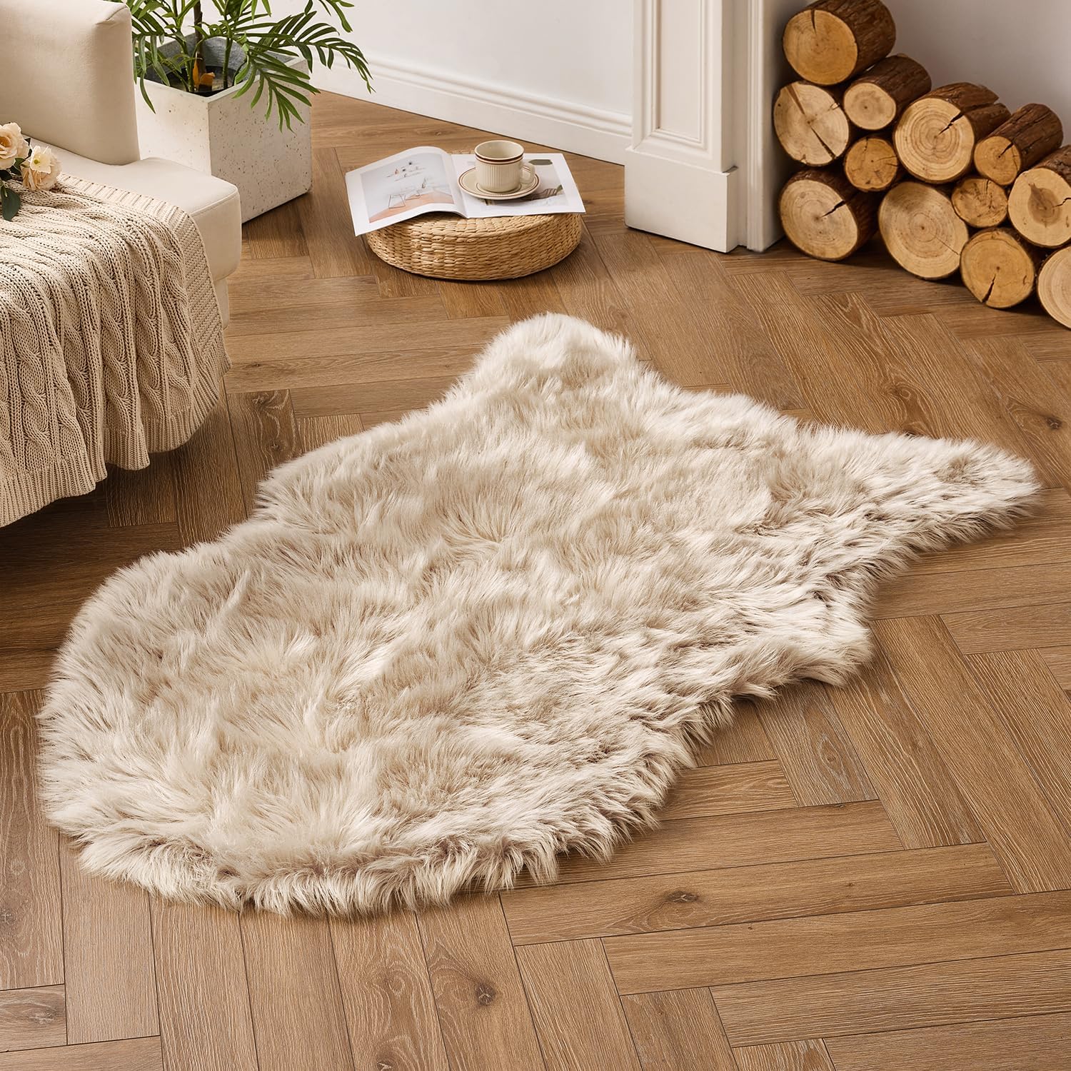 MIULEE Luxury Super Soft Fluffy Area Rug for Cozy Spaces