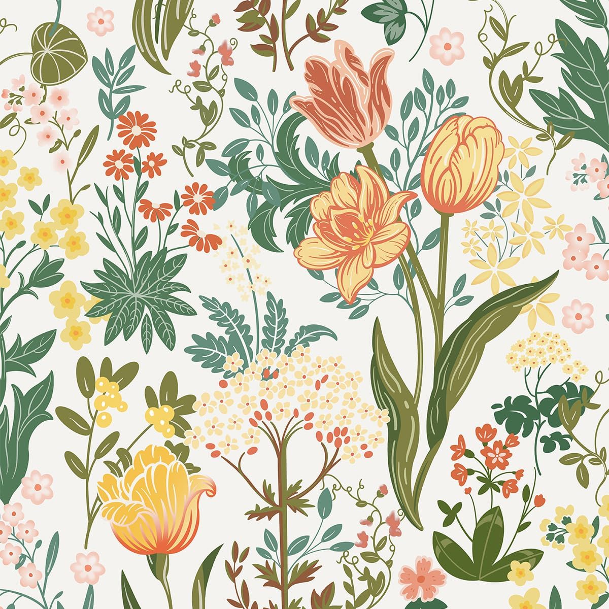Floral Contact Paper Peel and Stick Wallpaper for Home Decor