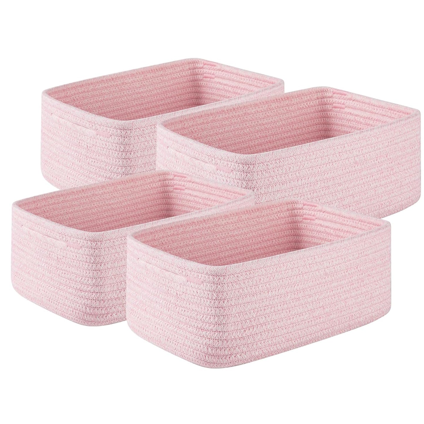 4 Pack Small Storage Shelf Baskets for Organizing and Decor