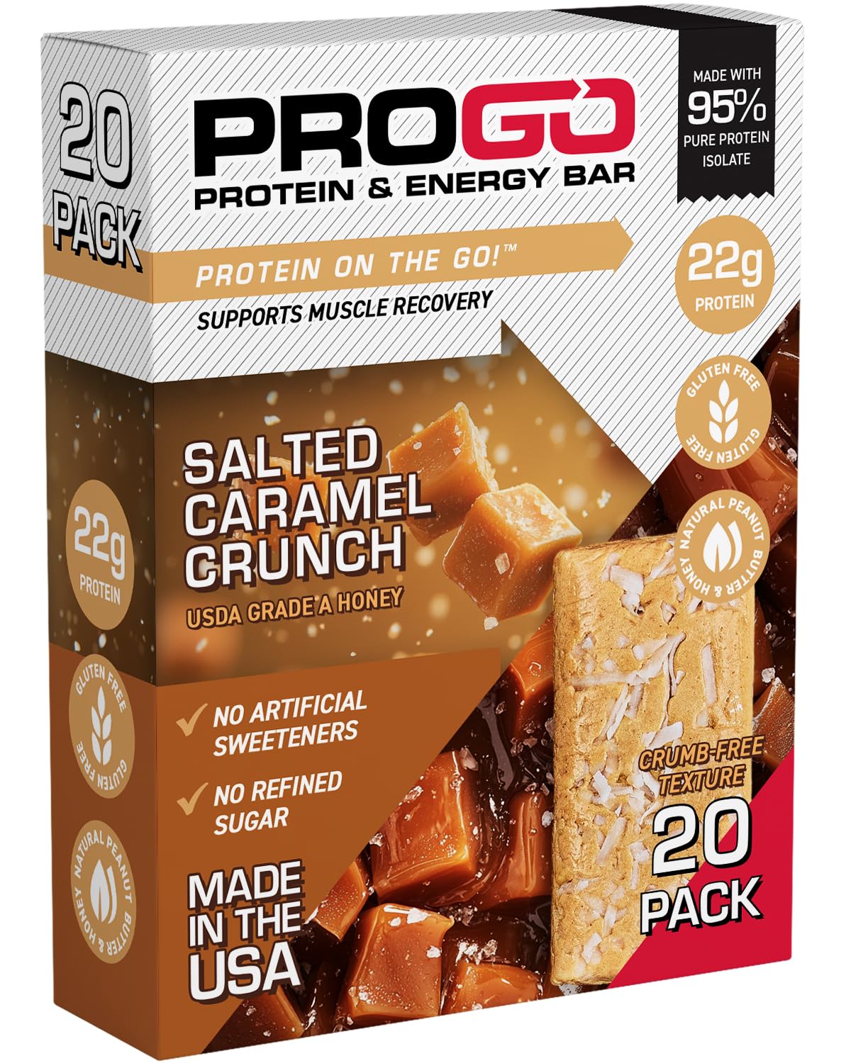 ProGo Protein Bars: 22g Pure Muscle Growth, Collagen Recovery
