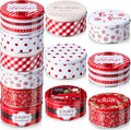 Christmas Cookie Tins 12 Pack - Small Round Metal Gift Containers