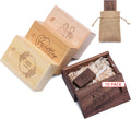 Custom Crystal USB 3.0 Flash Drive with Wooden Gift Box - Personalized