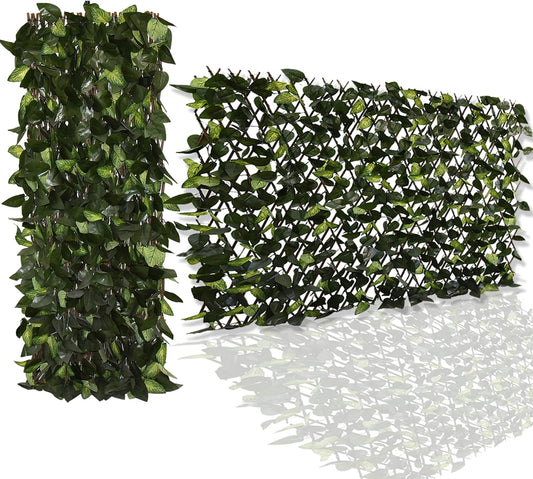 Expandable Faux Ivy Fence for Outdoor Privacy and Decor