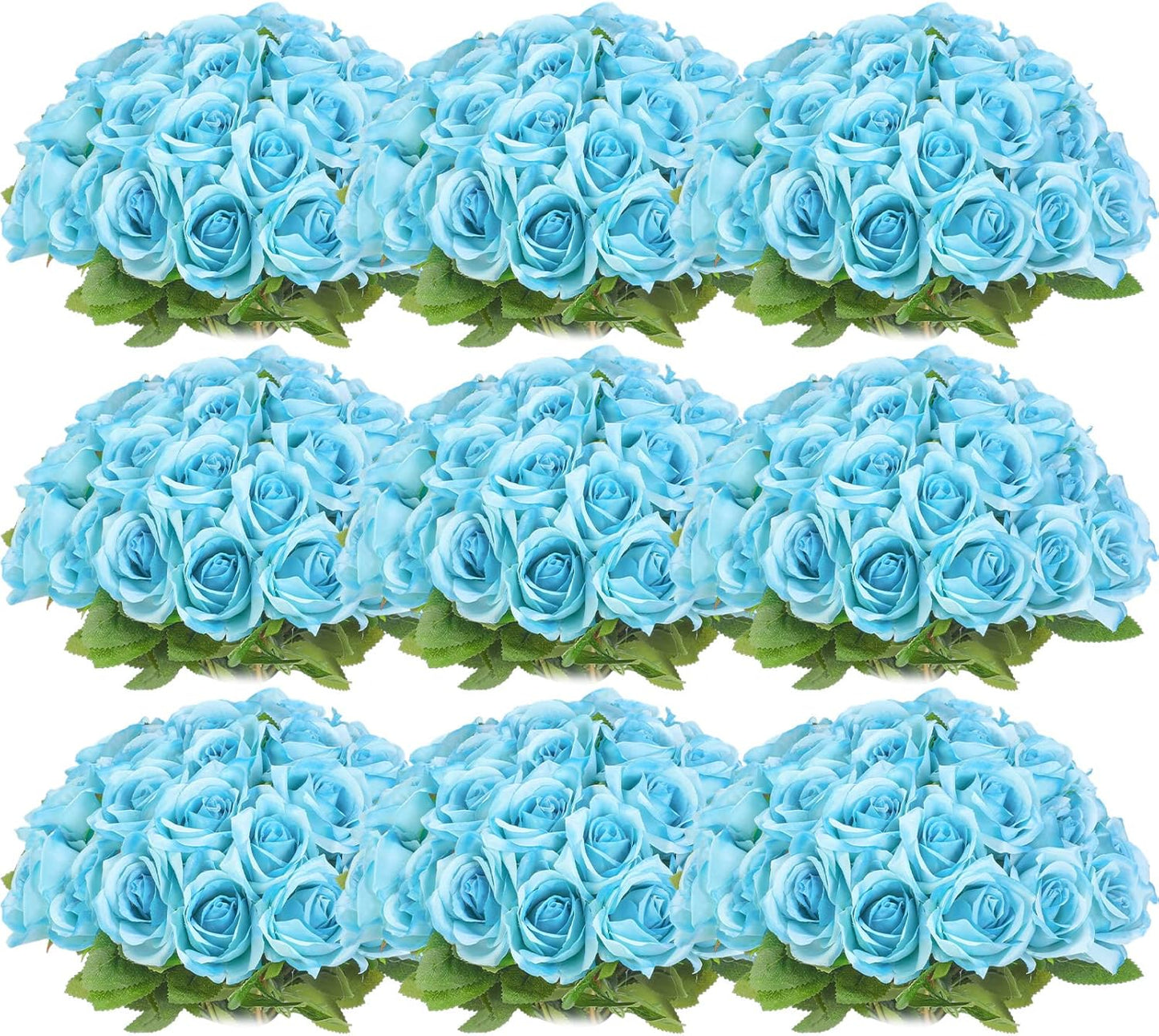 Jexine 100 Pieces Artificial Roses Flowers for Wedding Decor