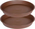 Plant Saucer 19 in 2-Pack - Durable Chocolate Trays for Large Pots