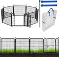ADAVIN Tall Garden Fence with Gate 40 in High - 17.7 ft Animal Barrier