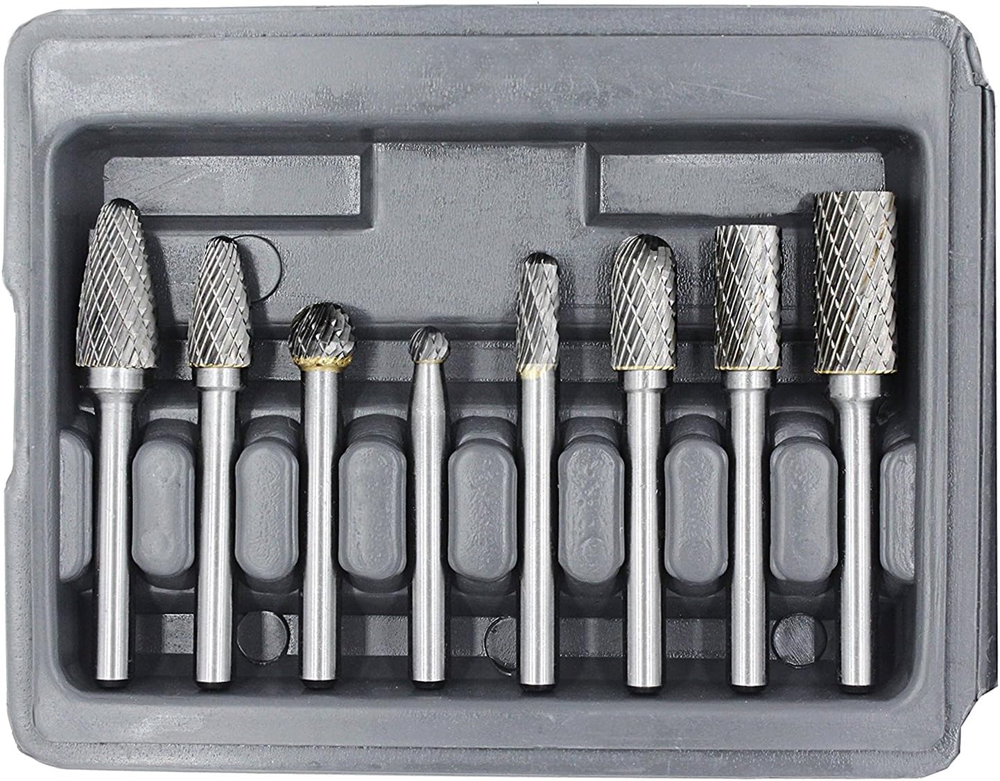 Carbide Burr Set for Die Grinder - 8pcs Double Cut Rotary Tools