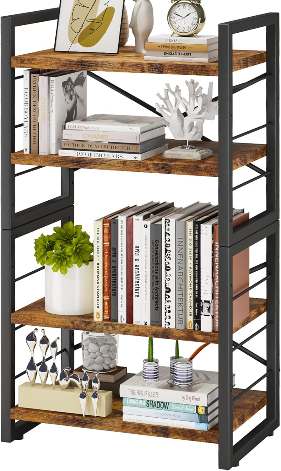 Adjustable Desk Shelf Organizer - Rustic Industrial Storage