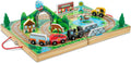 Melissa & Doug Wooden Railroad Set - Portable Fun & Eco-Friendly!