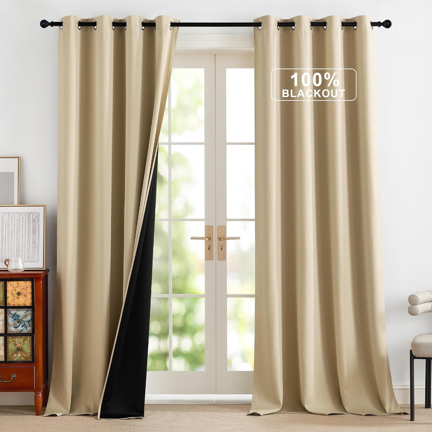 NICETOWN Full Blackout Curtains for Living Room and Bedroom