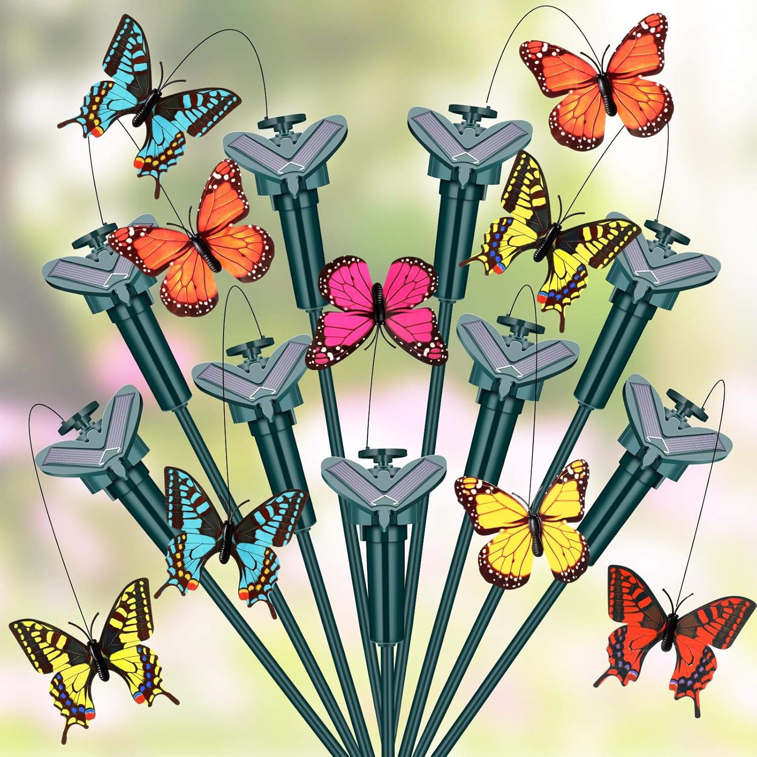 9 Pcs Solar Flying Butterflies for Garden Decoration and Charm