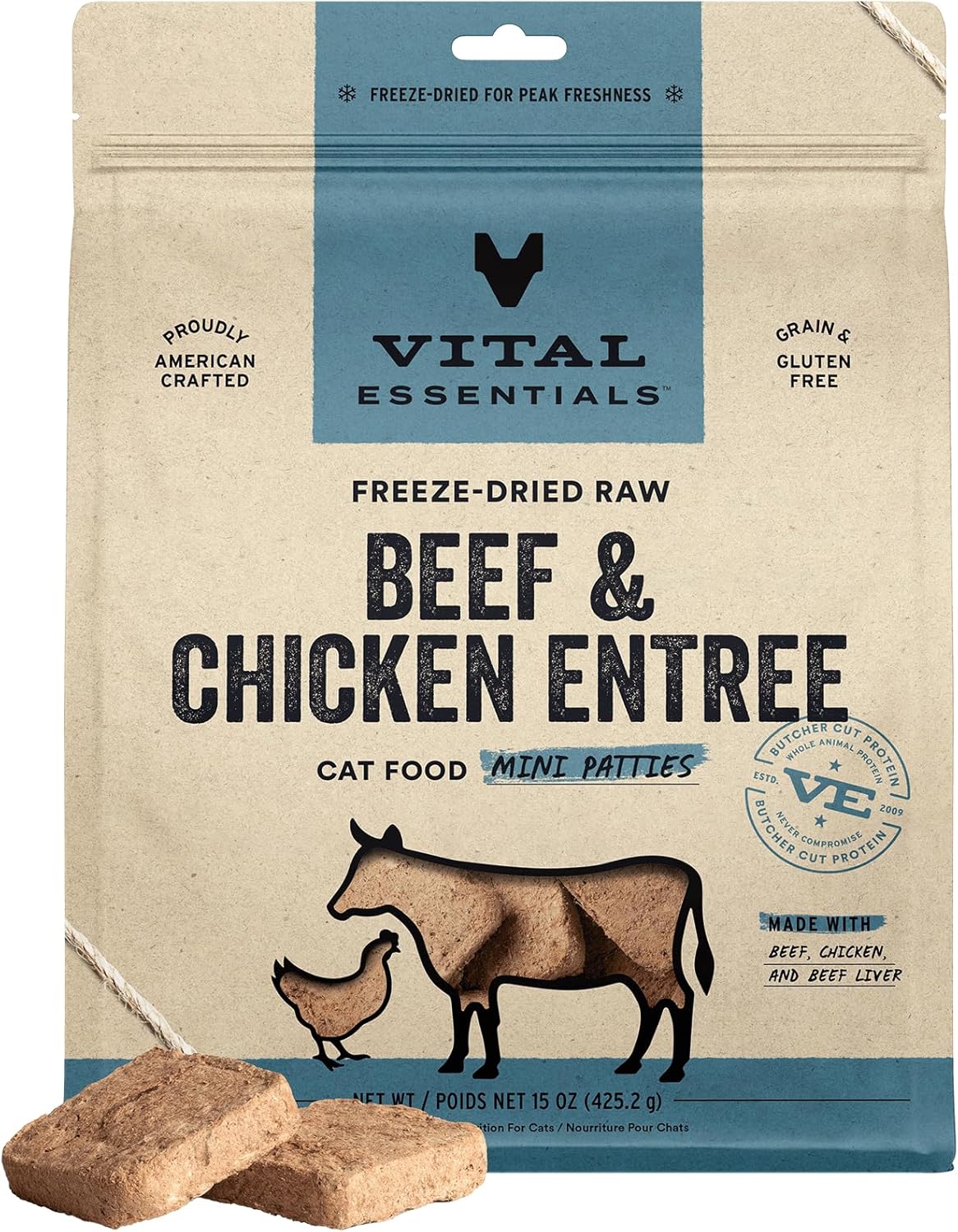 Vital Essentials Freeze Dried Raw Cat Food for Healthy Cats