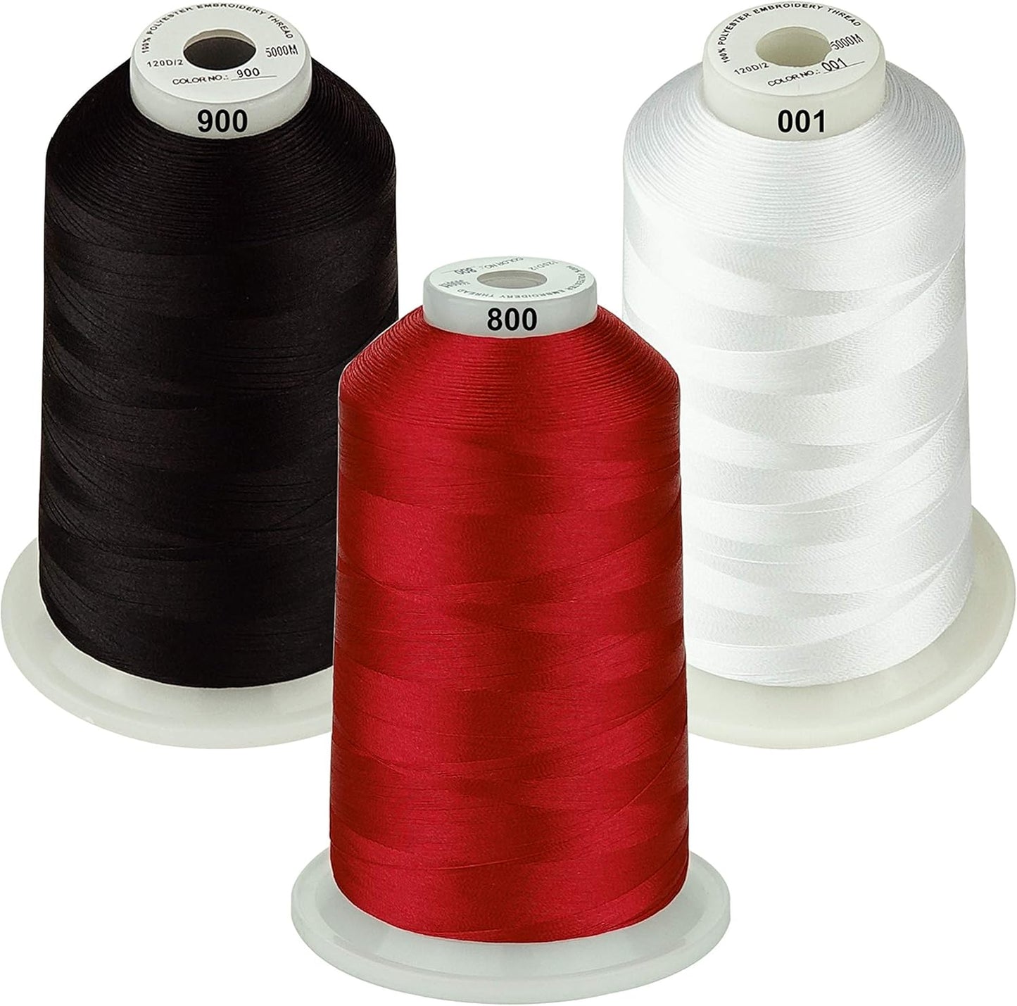 Simthread Polyester Embroidery Thread - 33 Color Packs - 5500Y Spool - For All Purpose Machines
