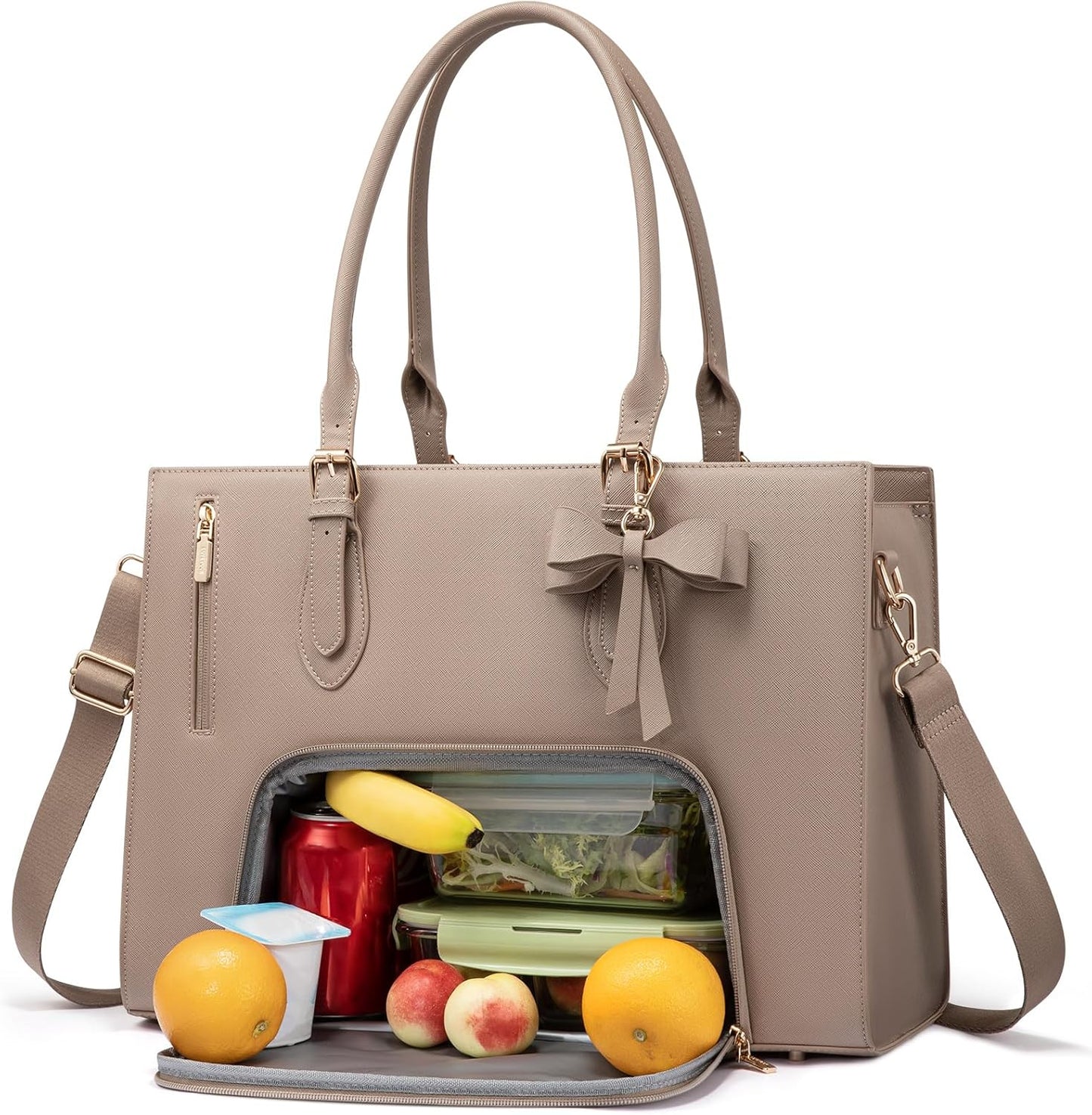 LOVEVOOK Laptop Lunch Tote Bag for Women with Insulated Compartment