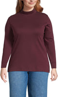 Lands' End Women's Relaxed Cotton Long Sleeve Mock (Style 58J8)