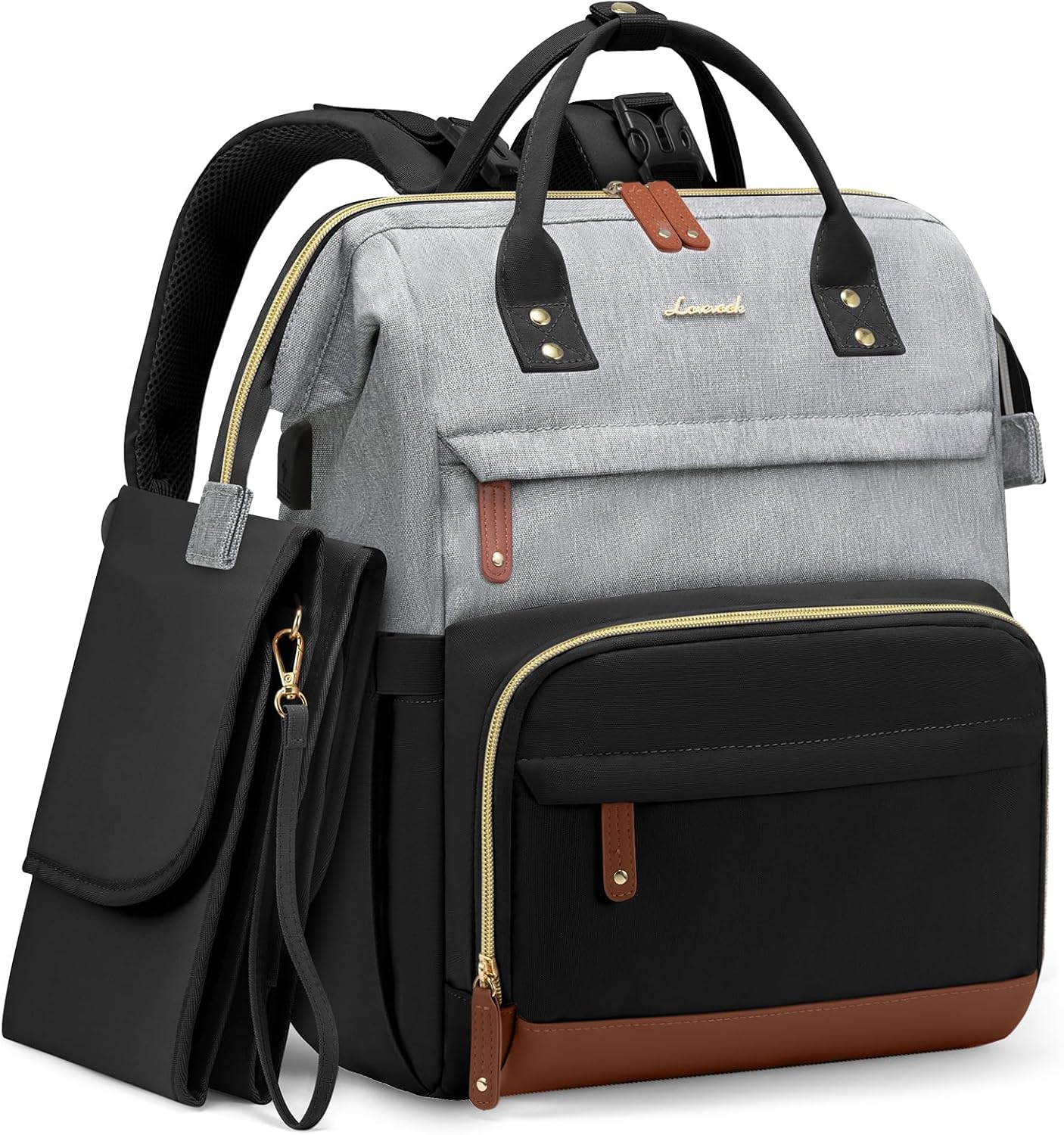 LOVEVOOK Diaper Bag Backpack with Changing Station for Parents