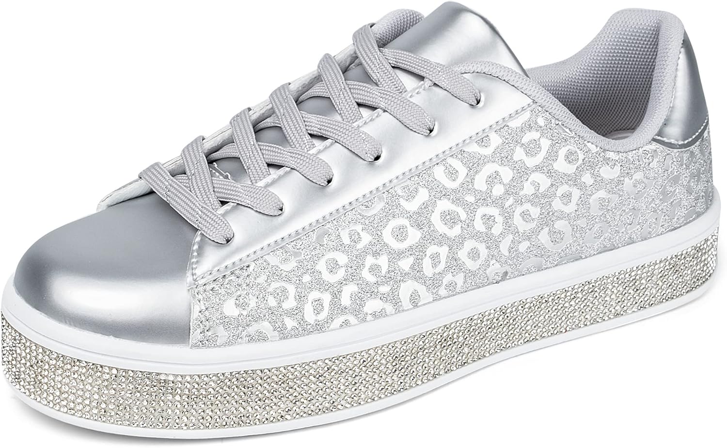 UUBARIS Women's Glitter Tennis Sneakers for Sparkly Style