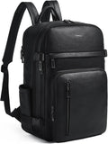Leather Laptop Backpack Fits 15.6in Laptop - Travel Friendly