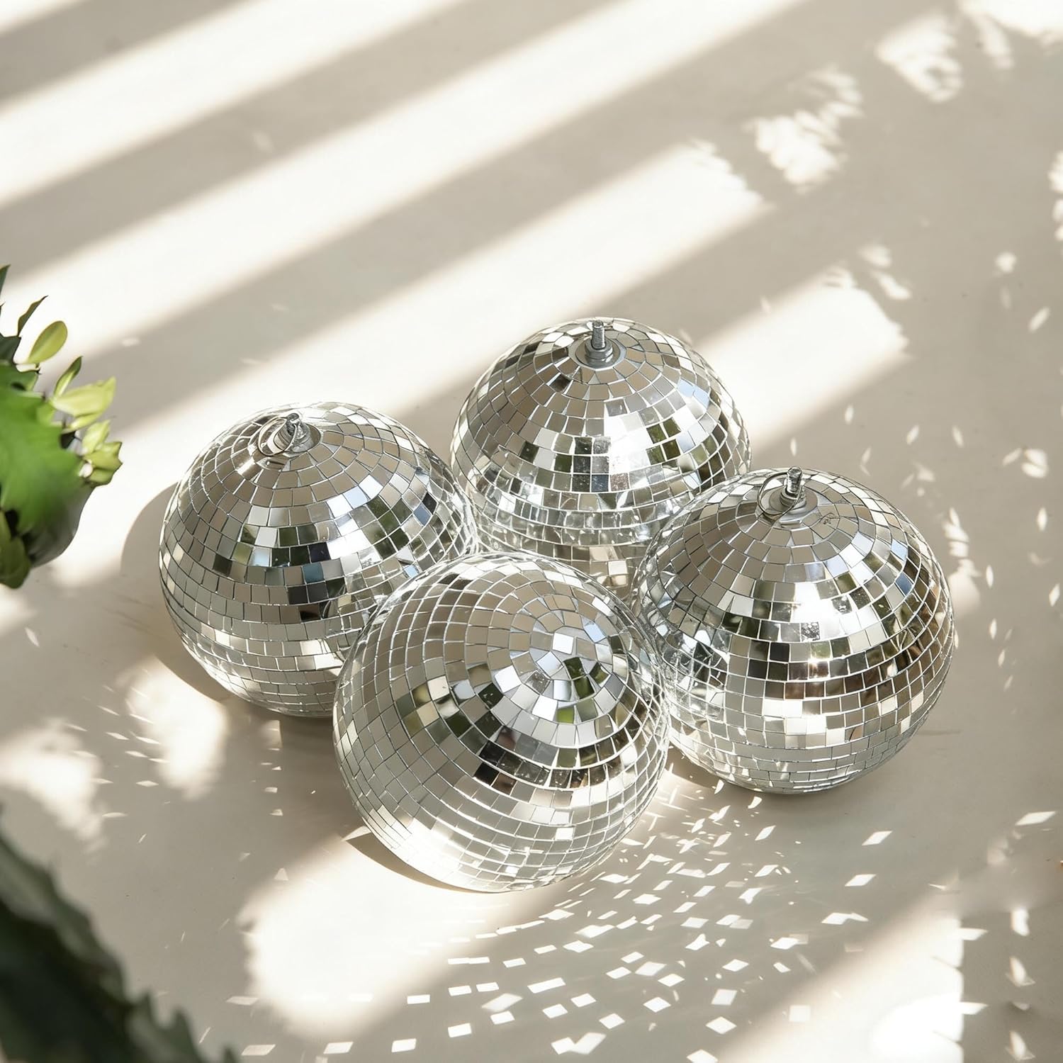 Yescom 4PCS 7in Mirror Disco Ball Set for Stunning Party Decor