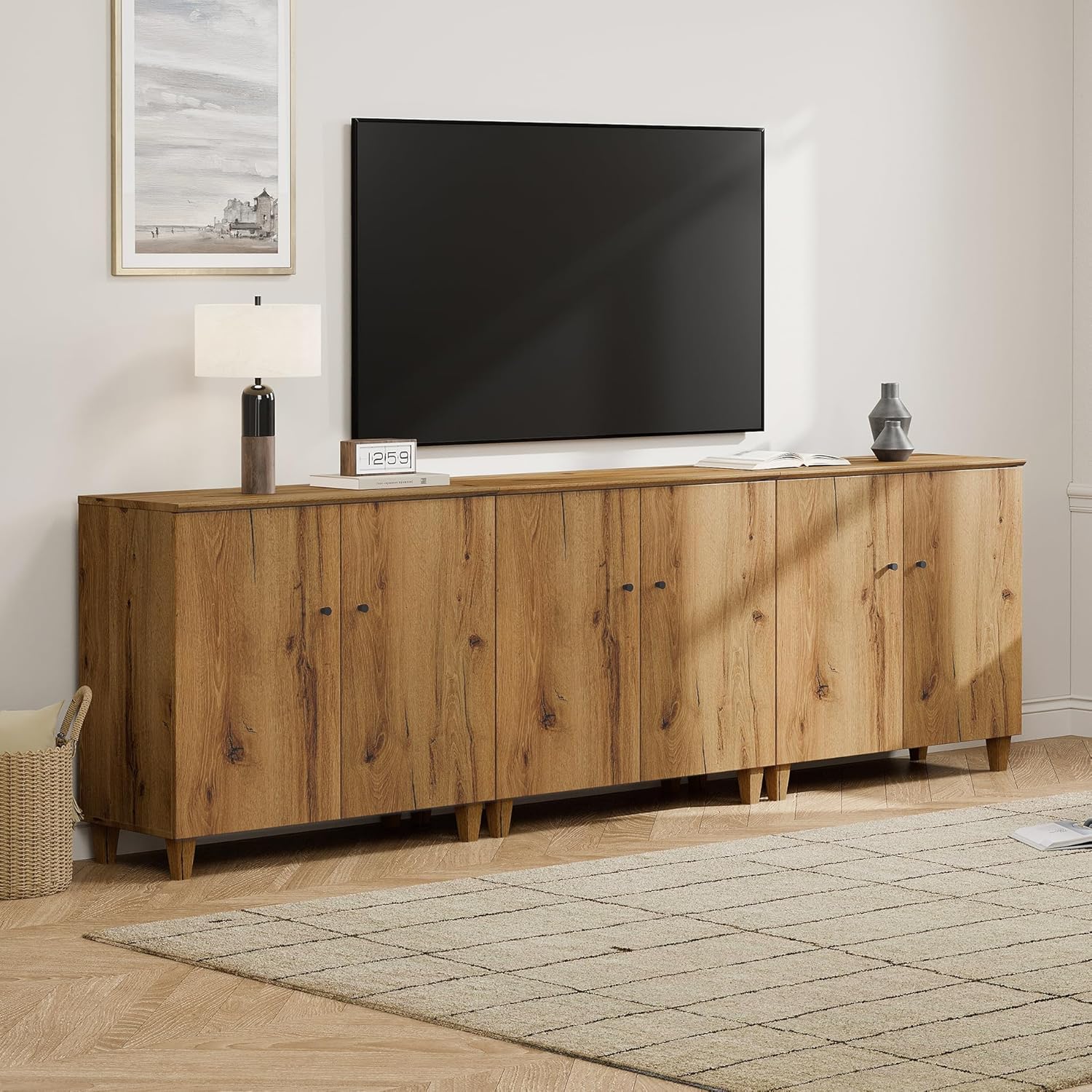 Modern 6-Door TV Stand for 100+ Inch TVs