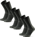 Merino Wool Hiking Crew Socks - Cushioned Anti-Blister 3 Pack Clothing