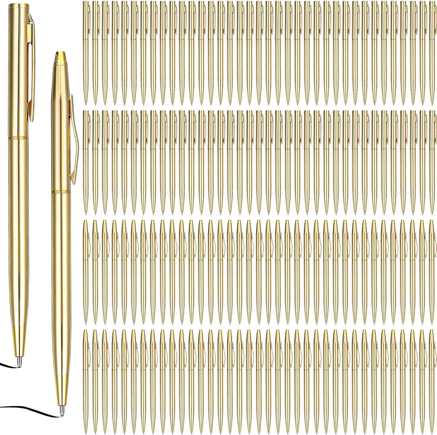 Fuutreo 150 Pack Gold Pens for Weddings and Office Use