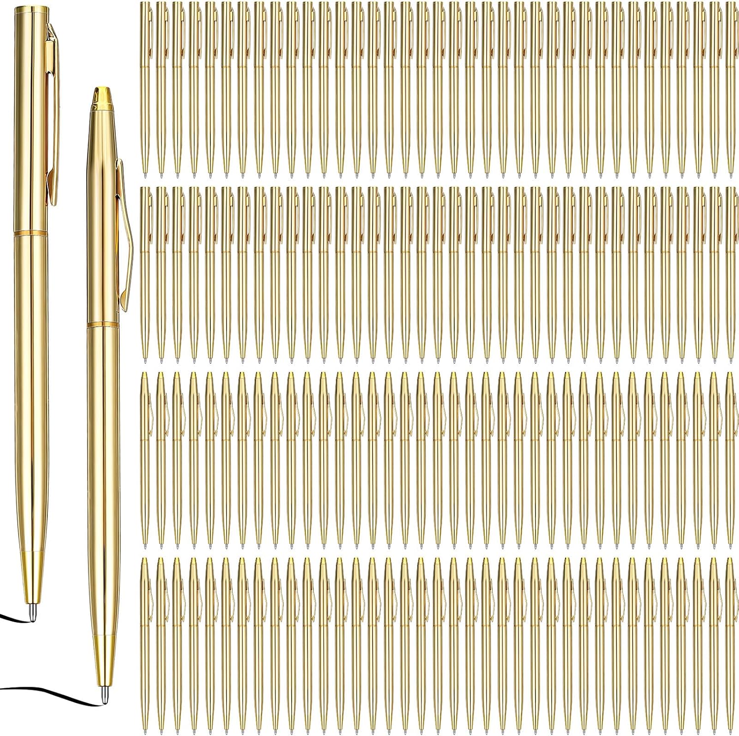Fuutreo 150 Pack Gold Pens for Weddings and Office Use
