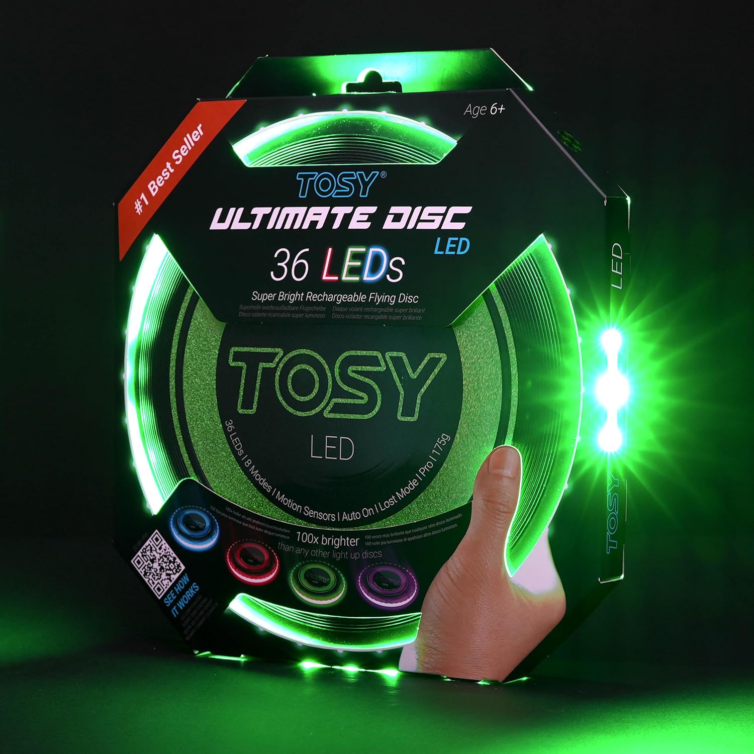 RGB LED Flying Disc - Extremely Bright Light, Smart Modes
