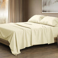 Egyptian Cotton King Size Sheets Set 1500 TC Ivory - Deep Pocket