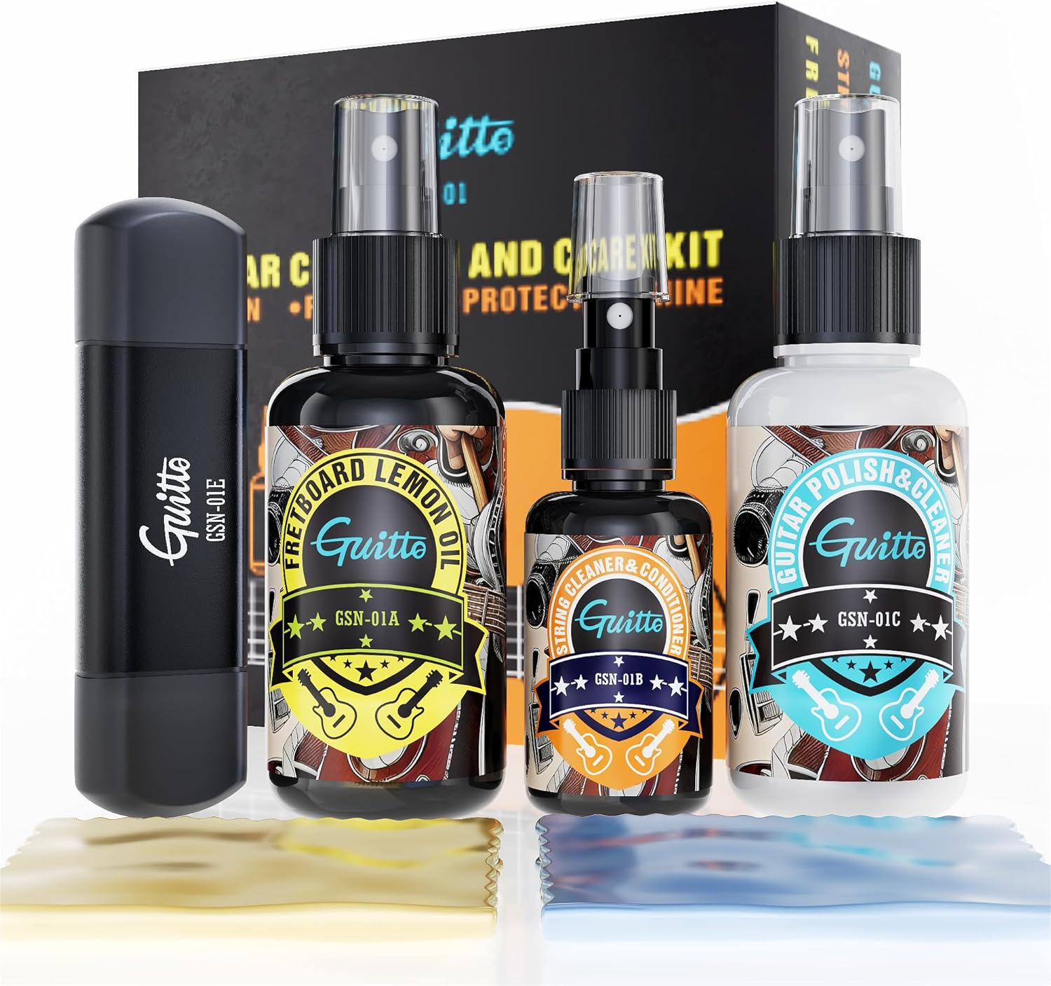 GUITTO Guitar Cleaning Kit - Ultimate Care Essential