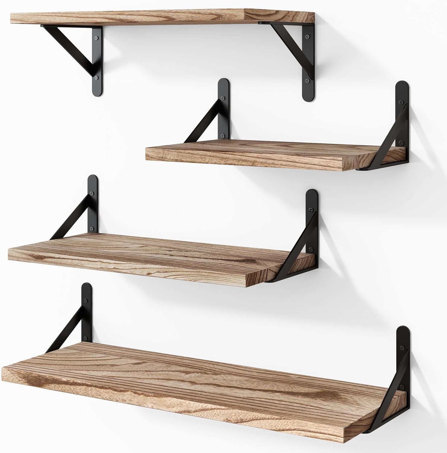 YGEOMER Rustic Floating Shelves Set - Versatile Home Decor
