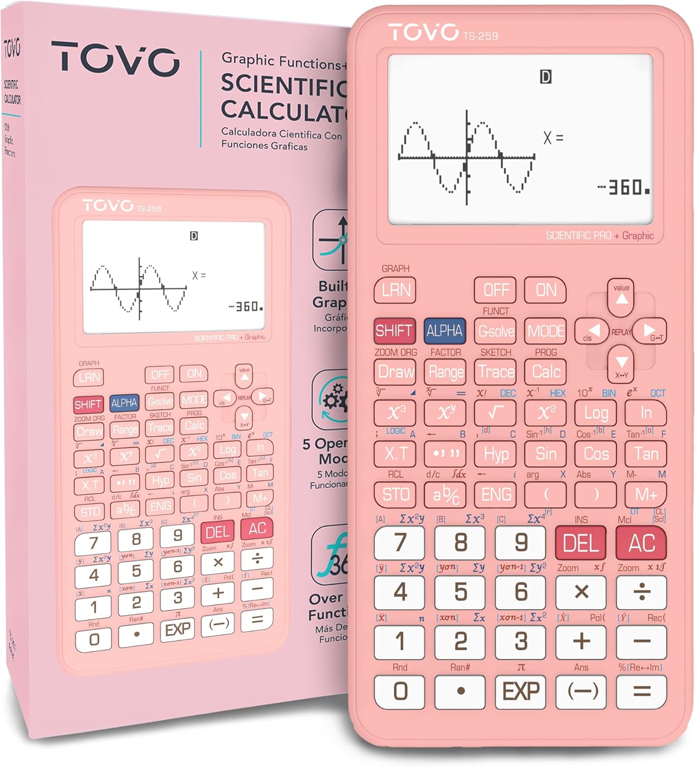 TOVO Scientific Calculator with Graphing Functions for Students