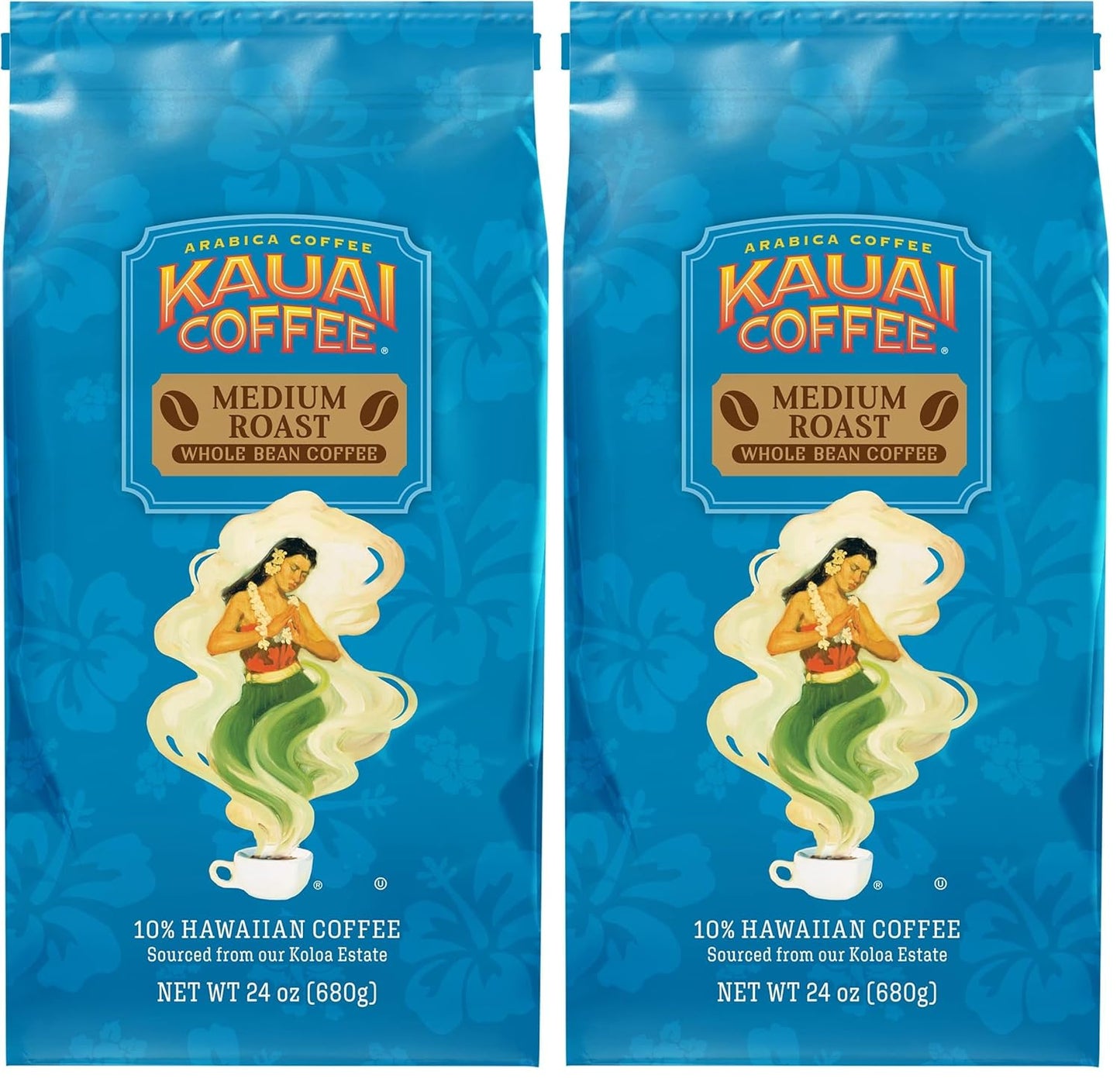 Kauai Coffee Koloa Estate Medium Roast Whole Bean Coffee 24 oz