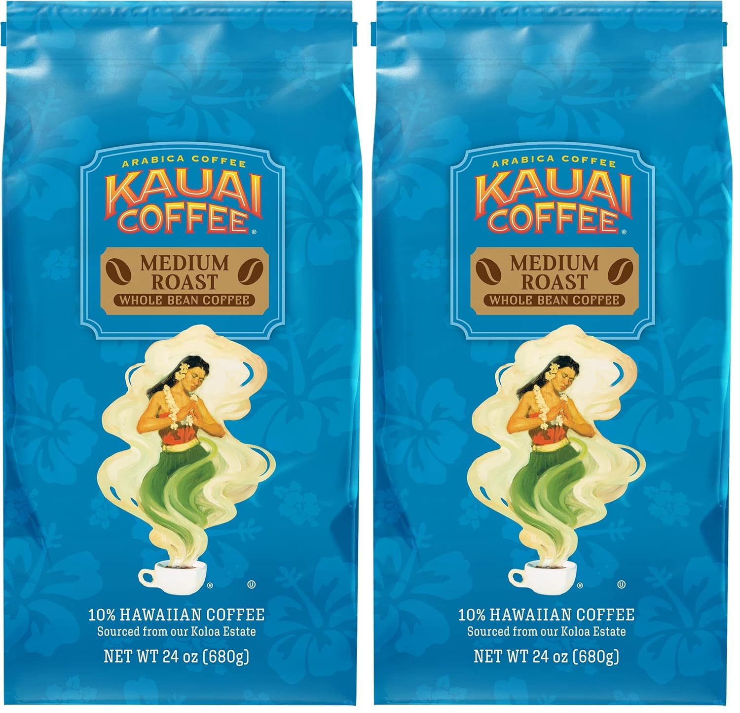 Kauai Coffee Koloa Estate Medium Roast Whole Bean Coffee 24 oz