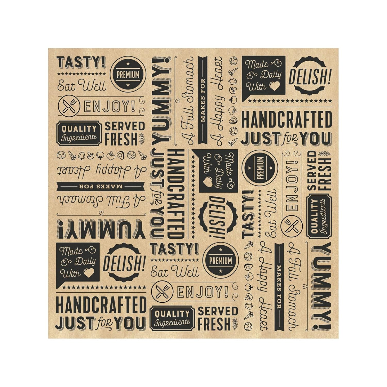 G.E.T. 12in x 12in Brown Food-Safe Wrap Paper for Deli Use