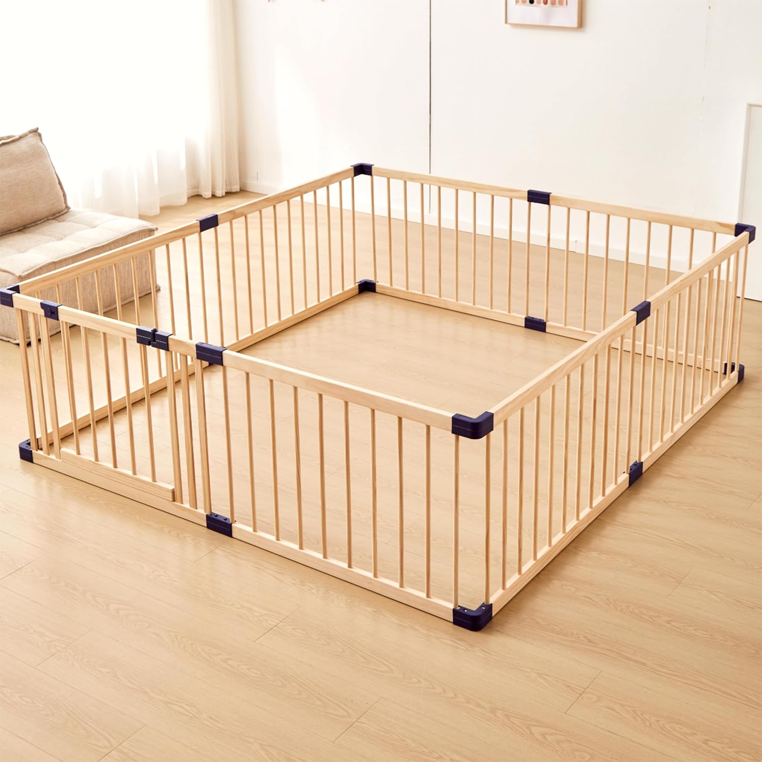 Smilebaby Wooden Playpen - Safe Play Area