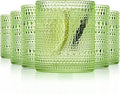 Romantic Water Glasses Set of 6, Vintage Hobnail Design