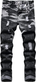 Men's Ripped Jeans Slim Fit Distressed Straight Leg - Clean Casual
