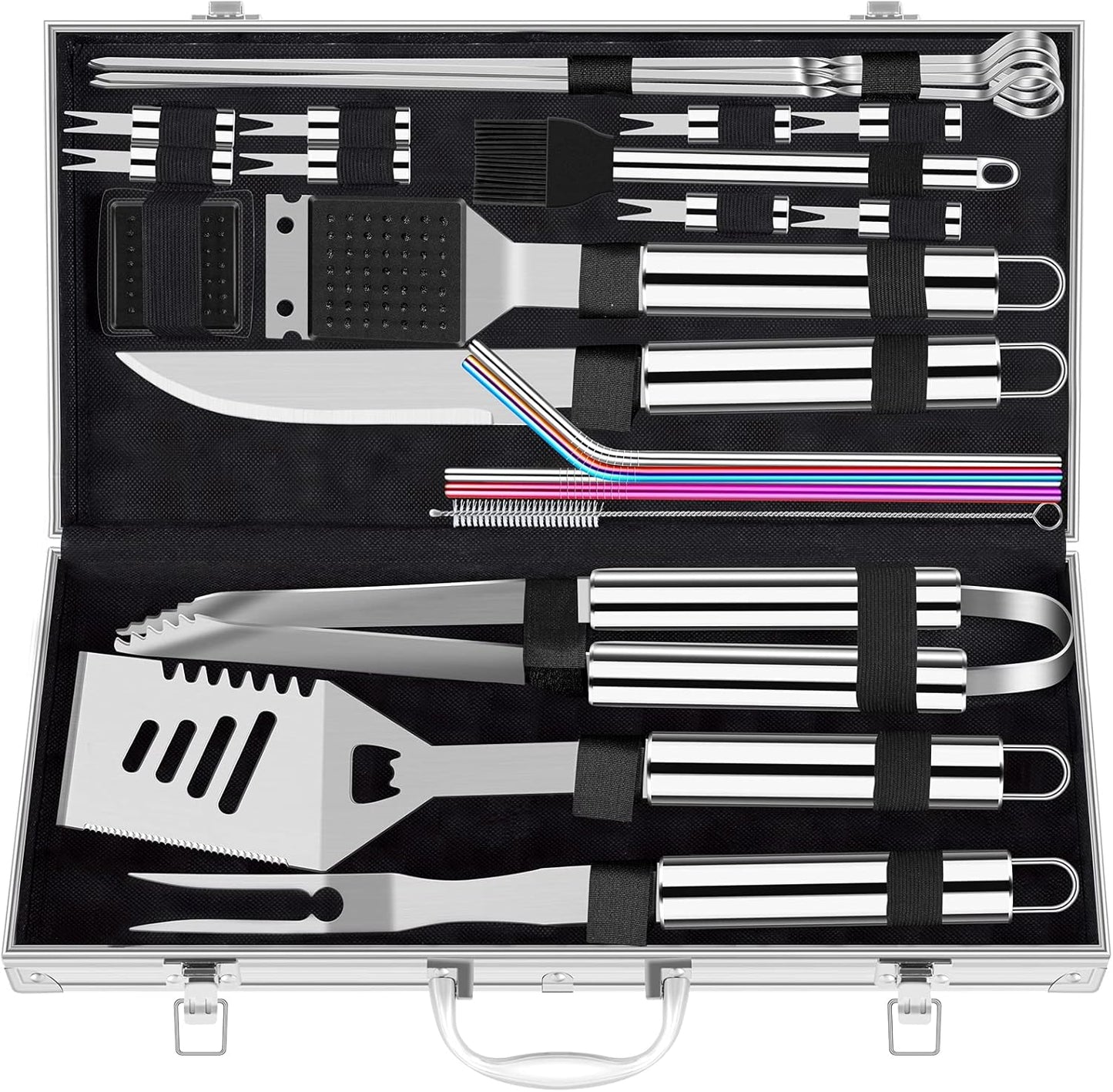 25pcs Extra Thick BBQ Grill Accessories Set for Grilling Lovers