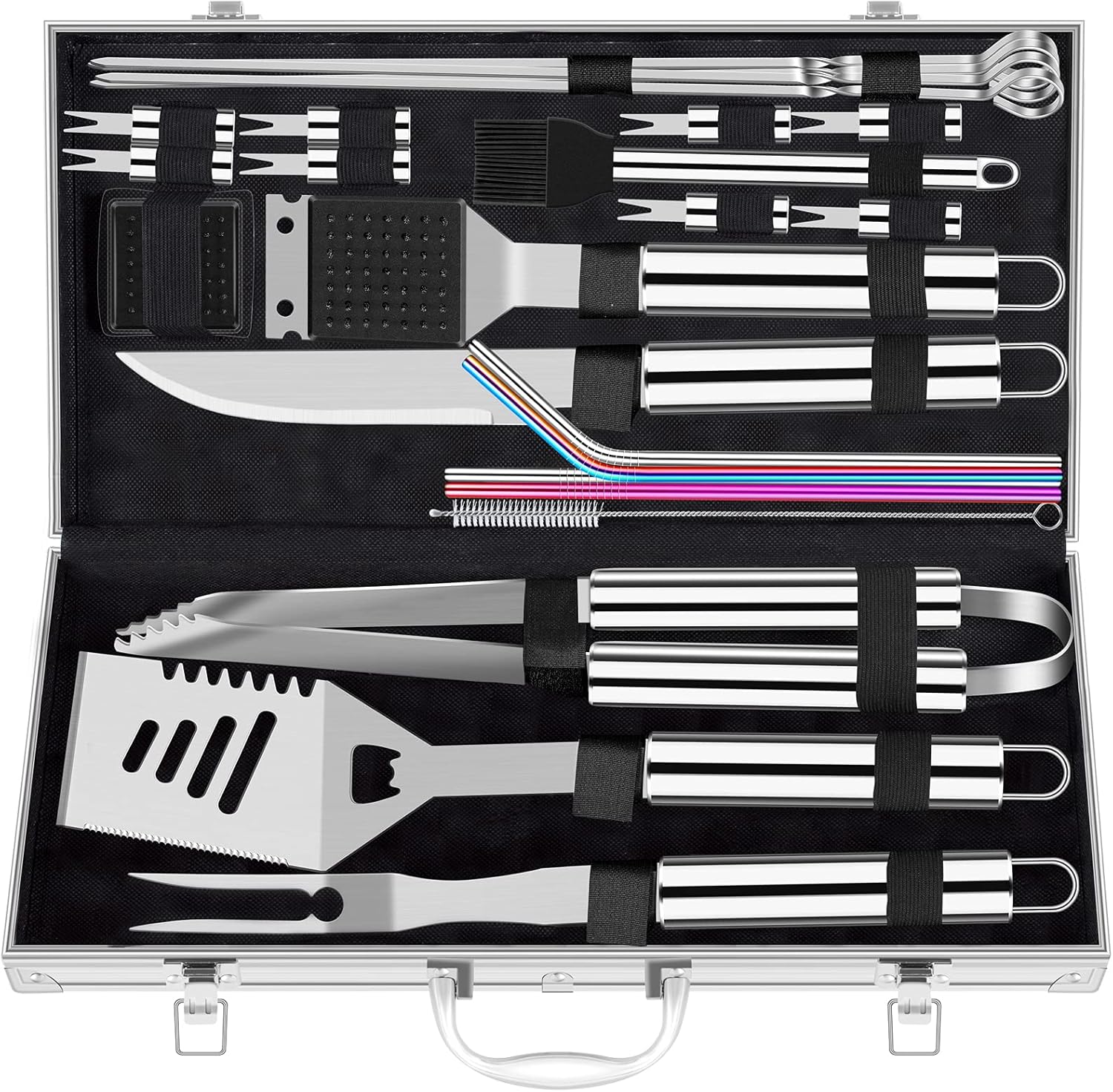 25pcs Extra Thick BBQ Grill Accessories Set for Grilling Lovers