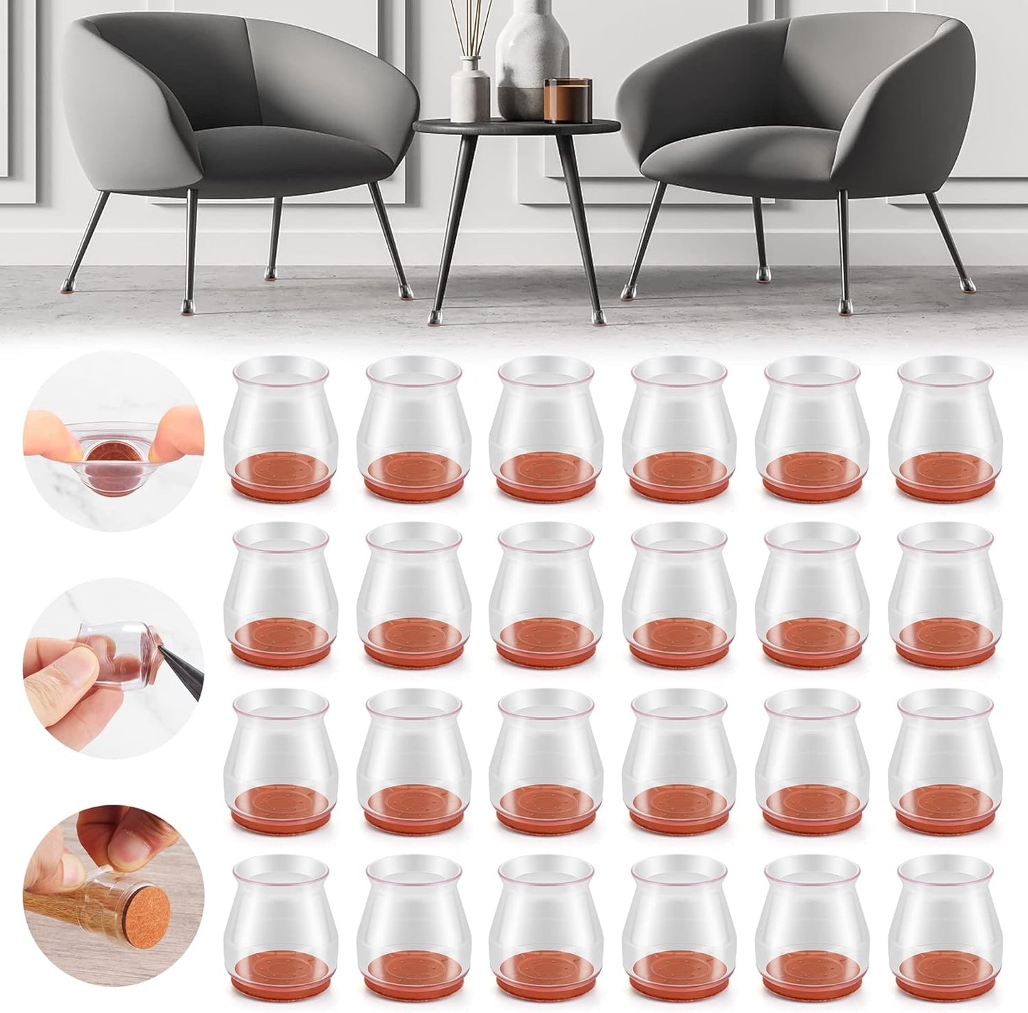 Anti-Slip Chair Leg Protectors - Scratch-Free Flooring!