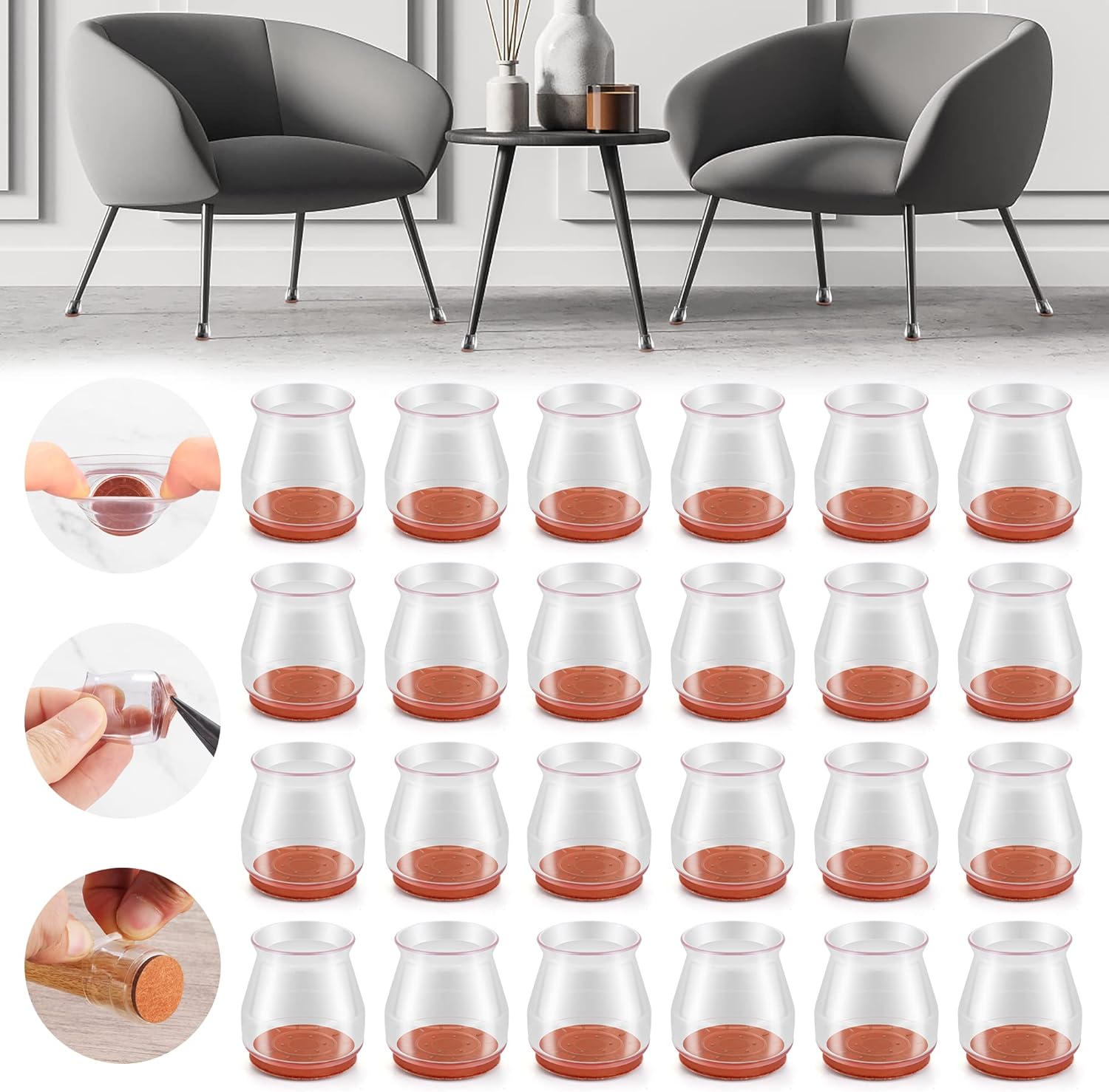 Anti-Slip Chair Leg Protectors - Scratch-Free Flooring!