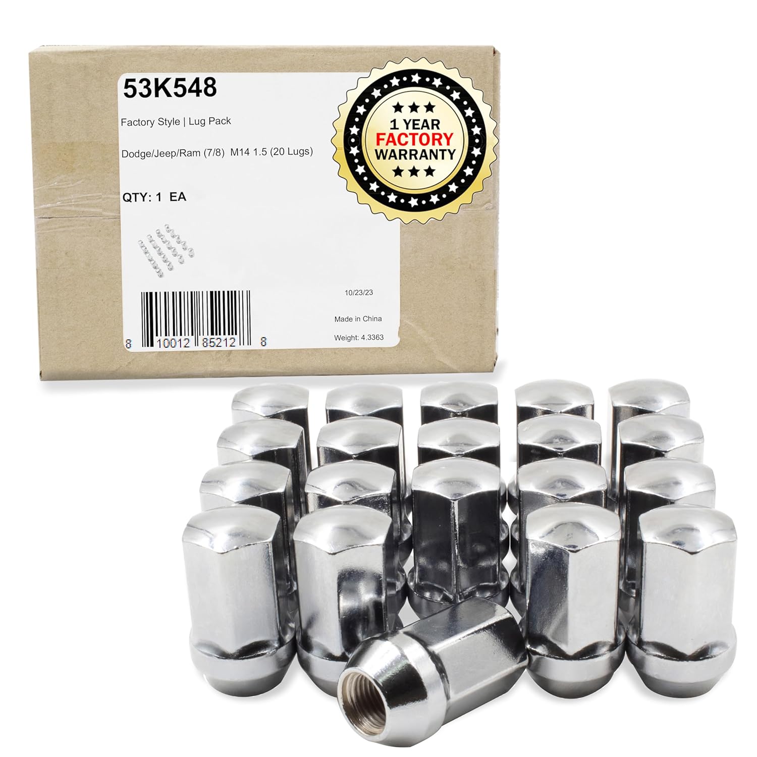 M14x1.5 Thread Lug Nuts for Jeep Wrangler Gladiator & RAM 1500