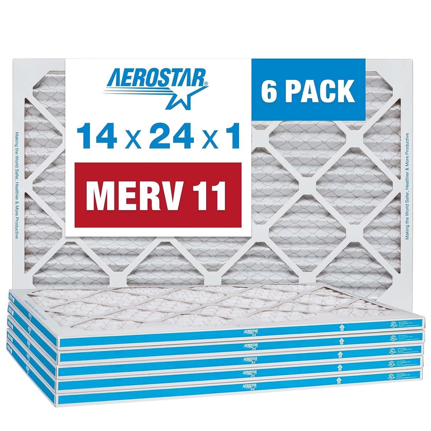 Aerostar 14x24x1 MERV 11 Filters for Cleaner Air Quality