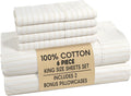 Casa Platino 100% Cotton King Sheet Set - Crisp Percale Comfort