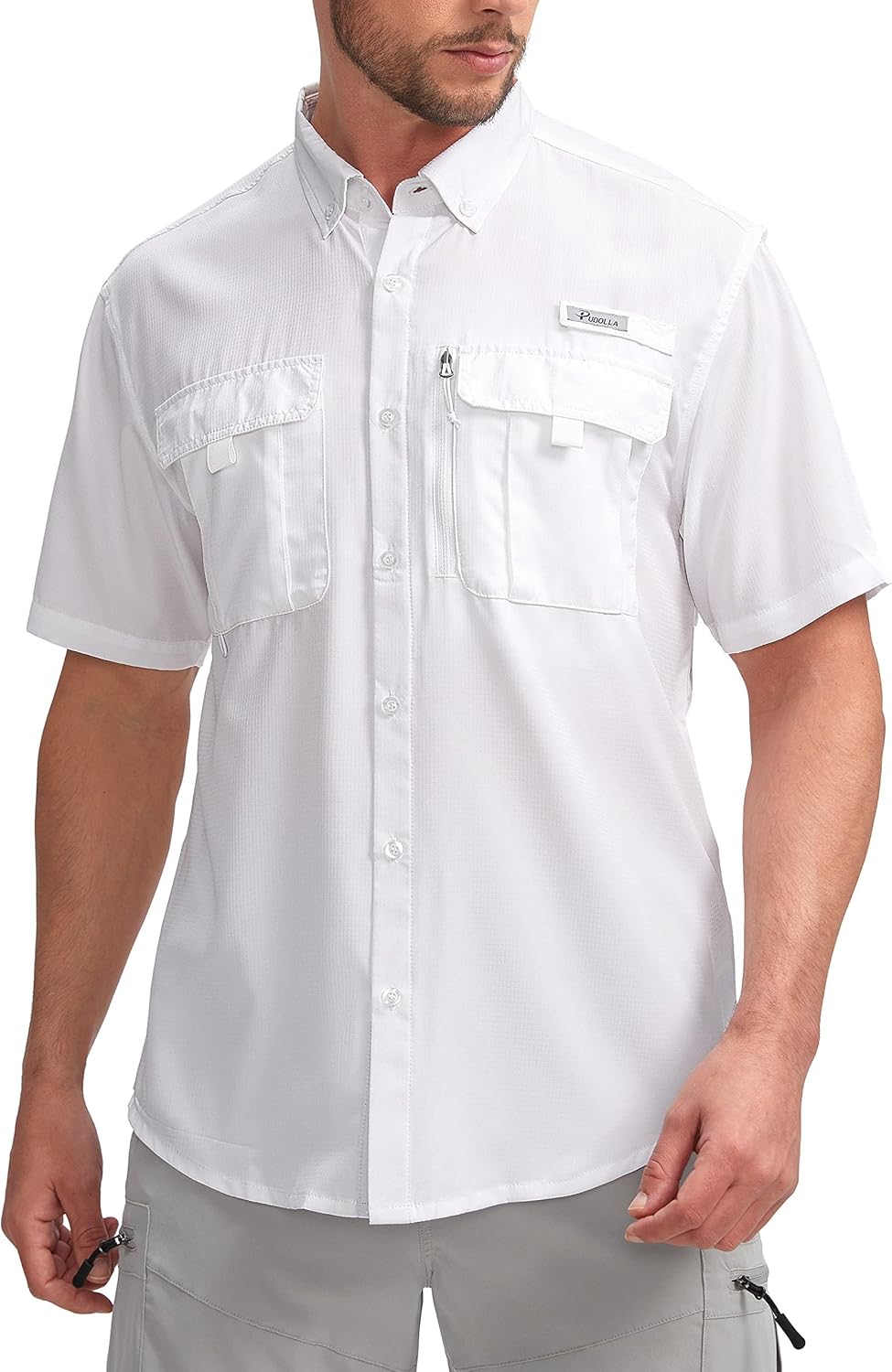 Pudolla Men's Fishing Shirts with UPF50+ Sun Protection