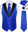 Elegant DiBanGu Men's Paisley Suit Vest for Parties and Gatherings